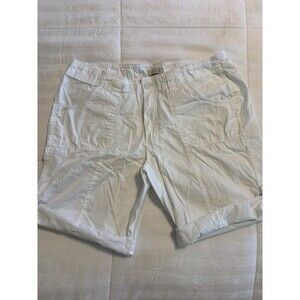 Madison Roll Tab Shorts White Womens Sz 12
